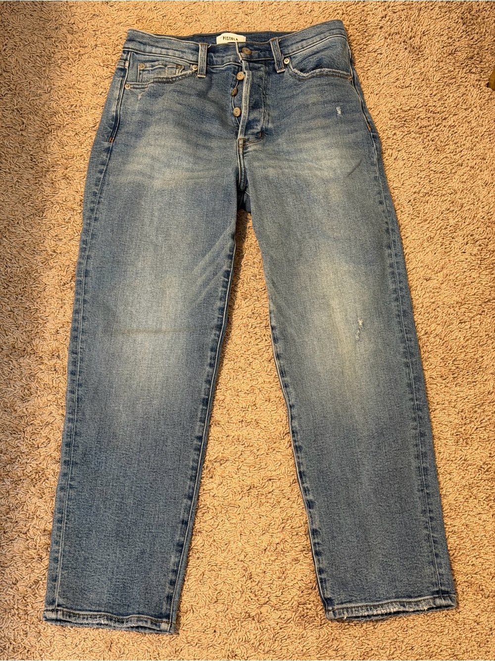 Pistola Anthropology jeans, straight leg. Barely worn. Women petite length.